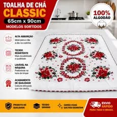 Toalha de Chá Classic Quadro SORTIDO 65 CM X 90 CM Mesa, Chá E Fogão