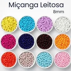 Miçanga Bola Acrilica Leitosa 8MM Colorido Pulseira Infanti Bolinha Artesanato Bijuteria