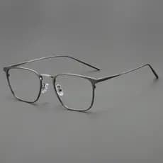 Nova Moda Metal Quadrado Óculos Quadro Masculino Anti Luz Azul Lente Transparente Ópticos