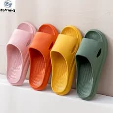 [ZY] Chinelos Estilo Casal de Estoque Pronto Chinelos Antiderrapantes à prova d'água Sapatos de Banho Domésticos
