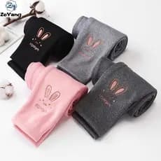 [ZY] 90-140 Leggings infantis de lã de lã com lã, calças quentes espessadas, outono inverno, leggings casuais para bebês