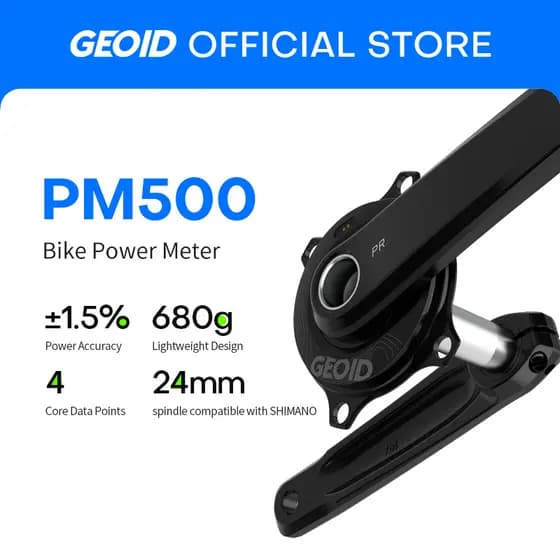 GEOID PM500 Medidor De Potência De Bicicleta 4 Parafusos 110BCD 24mm Eixo Pedaleira De Carbono Para Shimano Sram