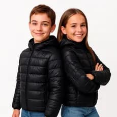 Jaqueta Infantil Inverno Capuz Bobojaco  Casaco Corta Vento Peluciada