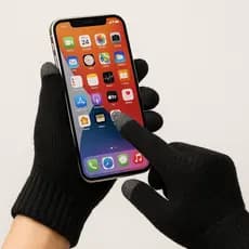 Luva de Lã Touch Screen Inverno Quentinha De Mexer No Celular