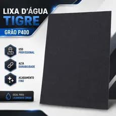 Lixa D'Água Tigre 600 Grão P400 Ideal para Acabamentos de Alta Qualidade