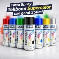 Tinta Spray Tekbond Supercolor uso geral Multiuso Secagem Rápida 350ml