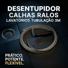 Desentupidor Cabo 3 Metros Idea Espiral Flexível Para Ralos Calhas e Tubulações Eficiente e Fácil de Usar