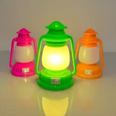 Mini Luminária Abajur De Tomada Formato Lampião