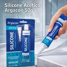 Silicone Acético Argacon 50g Incolor Vedação