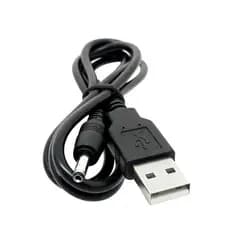 Cabos Mini P4/ 3,5 X 1,35 / Usb Para Eletônicos 5 Volts Preto
