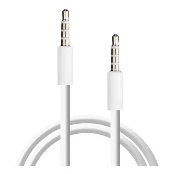 Cabo Auxiliar P/ Xbox/ Ps4 Headset P3 x P3 1,50 Metros Branco