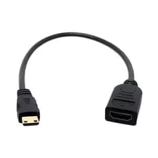 CABO MINI HDMI MACHO PARA HDMI FEMEA 15CM