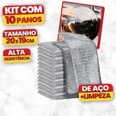 Panos De Aço Para Limpeza De Cozinha Fogão Reutilizável Toalha Louça Pano Doméstico Lavagem De Aço