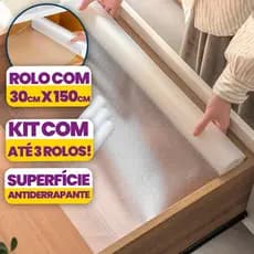 Kit Até 3 Forro Antiderrapante Para Armário, Gaveta, Geladeira Tapete Não Escorrega, Lavável