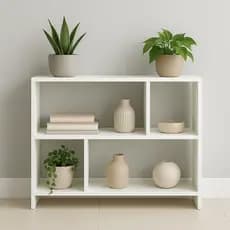 RACK NICHO APARADOR INDUSTRIAL MDF BRANCO P/ SALA QUARTO ESCRITÓRIO PRATELEIRAS LIVROS E OBJETOS