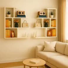 KIT 2 PRATELEIRA NICHO 90X70CM COMPACTA E MODERNA IDEAL PARA SALA ESCRITORIO QUARTO E AMBIENTES SOFISTICADOS