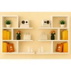 JOGO KIT 2 PRATELEIRA NICHO 90X70CM MODERNA IDEAL PARA SALA ESCRITORIO QUARTO E AMBIENTES SOFISTICADOS MOVEIS CABECEIRA