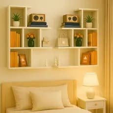 PRATELEIRA NICHO KIT 2 90X70CM COMPACTA E MODERNA IDEAL PARA SALA ESCRITORIO QUARTO E AMBIENTES SOFISTICADOS