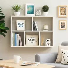 ESTANTE ORGANIZADOR 90X90x25CM BRANCO CUBO PRATELEIRA PARA ESCRITÓRIO, DECORAÇÃO E FOTOS, SALA, QUARTO NICHO