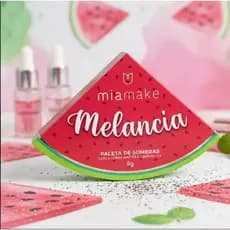 PALETA DE SOMBRAS MELANCIA MIA MAKE MATTE E CINTILANTE COM ESPELHO MAQUIAGEM