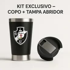 Copo Térmico Aço Inoxidável Time de Futebol com Tampa E Abridor 473ml 20