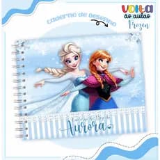 Caderno de Desenho OU Caderno Meia Pauta OU Caderno de Caligrafia Personalizado com Nome  FROZEN 2.0 - ESCOLHER CADERNO