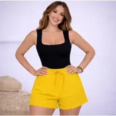 Short DUNA Feminino Básico Leve Verão