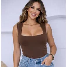 Body Bory Decote QUADRADO Forrado Bori Basico