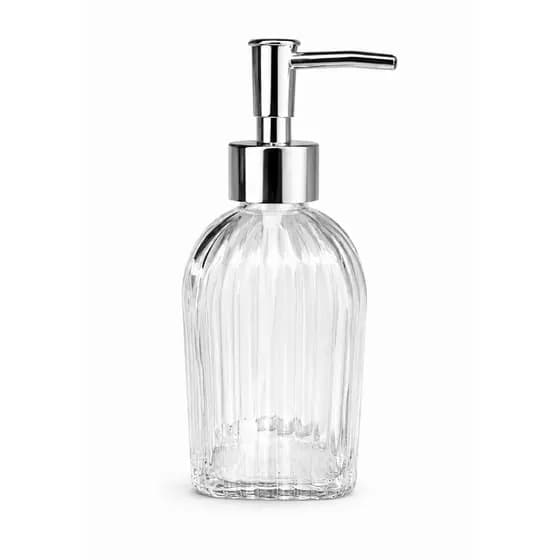 Porta Sabonete Liquido Banheiro Vidro 400ml Dispenser para Sabonete Alcool Hidratante Creme