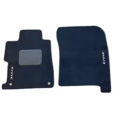 Kit Tapete Dianteiro Motorista Passageiro Para Honda Civic Bordado Velcro Antiderrpante