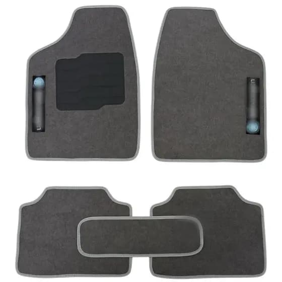 Jogo Tapete Carpete Premium Cinza Para Volkswagen
