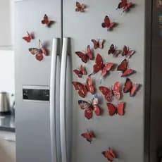 Imã de Geladeira Borboletas 3d de PVC com Adesivo e Imã para Decoração 12 peças