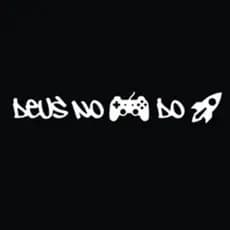 Adesivo Gamer Deus no Comando Controle Videogame e Foguete