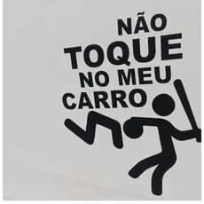 Adesivo Automotivo Não Encosta no Meu Carro Engraçado Preto