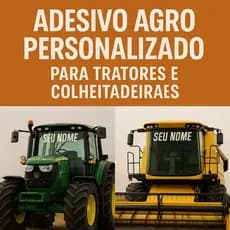 Adesivo Vinil Premium Nome Fazenda para Máquinas Agrícolas