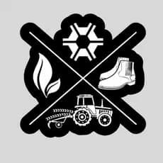 Adesivo Agro Trator Bota Folha Campo Automotivo Country Preto
