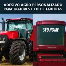 Adesivo Personalizado Nome Fazenda para Frota Agrícola Agro