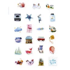 Adesivos Scrapbook Decorativos Planner 46 Peças Summer Days