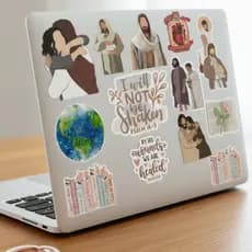 Adesivos Cristãos Jesus Tons Pastéis Para Agenda E Planner