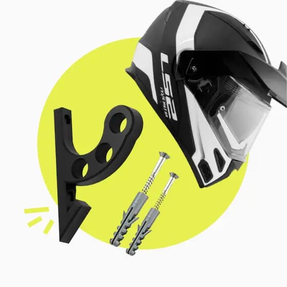 Suporte de Parede para Capacete de Moto – Organizador– Resistente