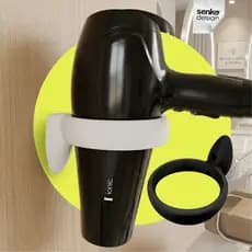 Suporte Universal para Secador de Cabelo | Organizador Prático e Resistente para Banheiro ou Salão