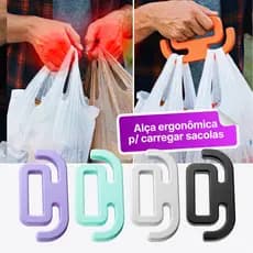 Pegador de Sacolas Ergonômico Resistente – Alça para Carregar Compras sem Dor nas Mãos