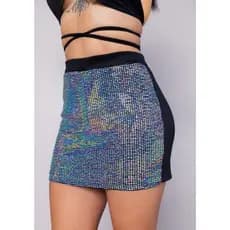 shortsaia carnaval brunella e neoprene brilho holográfico shortsaia malha pra grupo de dança