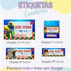 Kit de Etiquetas tema roblox, Etiqueta Roblox, Etiqueta escolar personalizada, etiqueta escolar roblox.