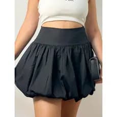 Saia Balone Feminina Mini Moda Blogueira Tendência Verão