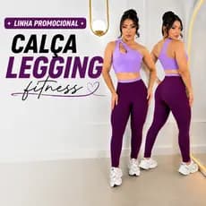 CONJUNTO COM TOP E CALÇA LEGGING FITNESS LINHA PROMOCIONAL NULA MANGA ACADEMIA E TREINO