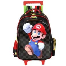 Mochila de Rodinha e Costas Super Mario Black Luxcel