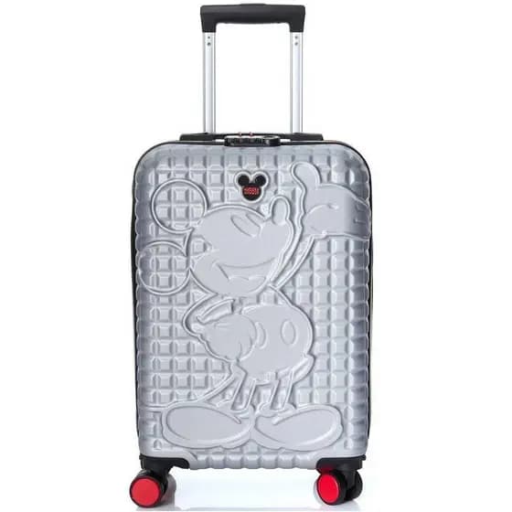 Mala De Viagem Bordo Pequena Mickey Mouse Prata Luxcel