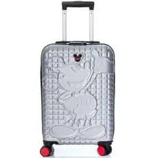 Mala De Viagem Bordo Pequena Mickey Mouse Prata Luxcel
