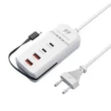 Carregador Adaptador De Hub Multiporta Tipo-C Carregamento Rápido Estação De PD 60W De Mesa
